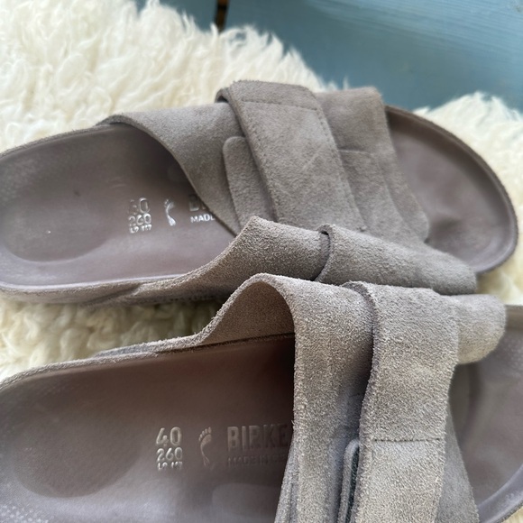 Birkenstock Gray Mules Comfortable Slip-On Clogs - Picture 2 of 3